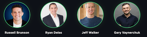 Russell Brunson, Ryan Deiss, Jeff Walker, Gary Vaynerchuk